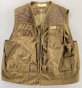 Vintage Dan’s Hunting Gear Briar Proof Vest USA Brown Zip Up Dog Days USED READ - Picture 1 of 24