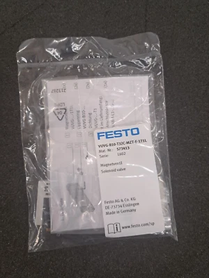 New, Festo, VUVG-B10-T32C-MZT-F-1T1L, Air Solenoid Valve, Flange, 10Bar, 24Vdc - Image 1 of 4