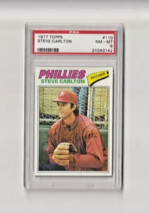 1977 Topps Baseball Steve Carlton #110 PSA 8 Nm/Mt Centered - Picture 1 of 2