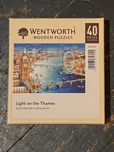New But Opened Wentworth Wooden Puzzles 40 Pieces “Light On The Thames” - Picture 1 of 1