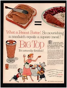 Pubblicità stampa originale BIG TOP burro di arachidi 1957 ~ vetro sherbert - Foto 1 di 1