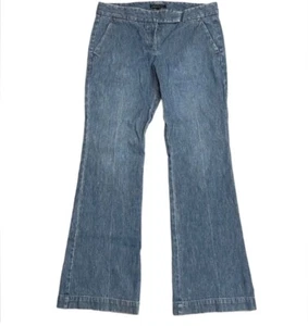 Theory Tara 100% Cotton Wide Leg Medium Wash Trouser Jeans sz 10 Vintage 90s - Picture 1 of 14