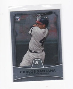 CARLOS SANTANA 2010 BOWMAN PLATINUM-PLATINUM PROSPECTS ROOKIE-SHIPS FREE - Picture 1 of 24