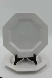 Vtg Snack Plate Independence IRONSTONE White set of 2 - All white Dishware deco - Picture 1 of 7