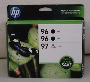 OEM Original HP 96 Schwarz & 97 Tri-Color Combo 3er-Pack Tintenpatronen *NEU & VERSIEGELT - Bild 1 von 8