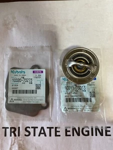 Genuine Kubota OEM 1C020-73273 Thermostat & Gasket 1C011-73010 & 1C011-73013 - Picture 1 of 4