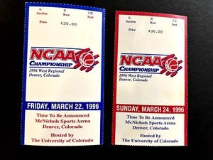 1996 NCAA Championship West Regional Ticket Stub Arizona Kansas Syracuse Georgia - Bild 1 von 2