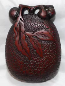 Antique Chinese Inkstone inside a Rosewood Carved Lychee Fruit Box Rare - Picture 1 of 15