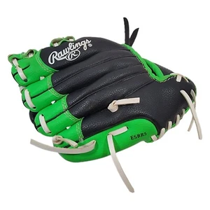 Rawlings Players Youth Series Right Hand Glove 9" PL90LG Youth Black Green Trim - Picture 1 of 9