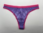 Victoria's Secret Vintage Panties Size Large L 2003 Sexy Purple Lace Mesh Thong