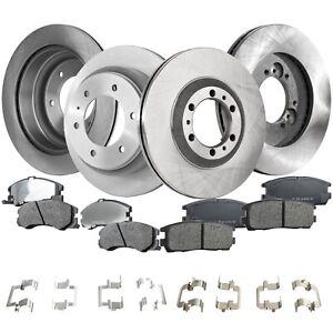 Front & Rear Brake Disc Rotors and Pads Kit for Isuzu Trooper Axiom Rodeo Sport