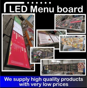 LED ILLUMINATED RESTAURANT / SHOP SIGN MENU BOARD - 350CM X 60CM - Picture 1 of 6
