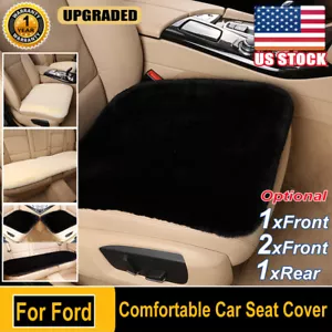 For Ford Faux Wool Car Seat Cover Cushion Mat For Front/Rear Automotive Interior - Picture 1 of 26