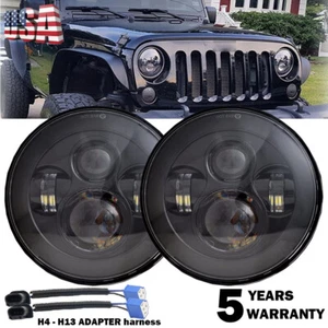 Faros LED redondos de 7"" luz alta baja para Jeep Wrangler JK TJ LJ CJ Hummer - Imagen 1 de 12