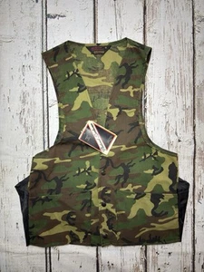 VTG Fleetwood Sportswear Camouflage Camo 70s NOS Small Game Hunting Vest - Sz M - Picture 1 of 7