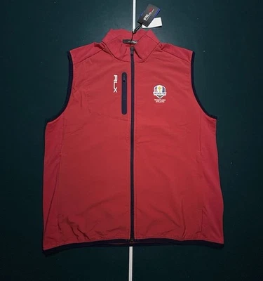 Ralph Lauren RLX Ryder Cup Golf Vest Men’s Large 2020 Red Blue Jacket Brand New - Image 1 of 4