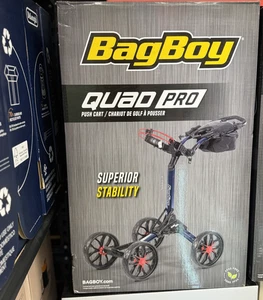 Bag Boy Quad Pro Golf Caddy White and Black - Picture 1 of 2