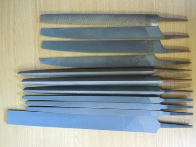 Double Cut Engineers File Square, Knife, Triangle Half Round Rasp 12" 14" 16" - Image 1 of 3