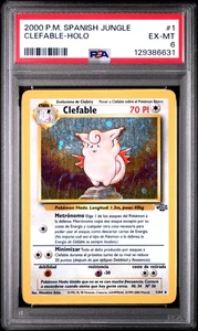 2000 Pokemon Spanish Jungle #1 Clefable Holo PSA 6 EX-MT - Picture 1 of 2