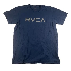 RVCA Logo Standard T Shirt Mens Sz Large Short Sleeve Navy - Picture 1 of 14