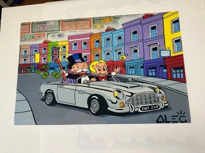 Alec Monopoly and Richie Driving Portobello Road Print On Canvas 24x36” 1:1 - Image 1 of 4