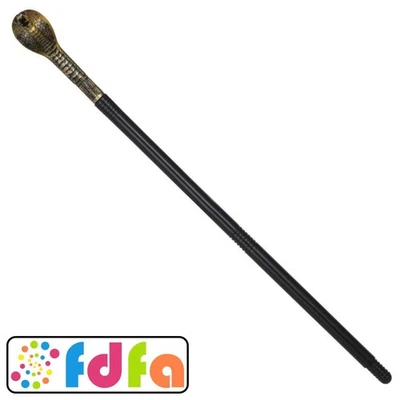 Bristol Novelty Snake Cane 3 Piece Gold Halloween Accessory New - Image 1 of 3