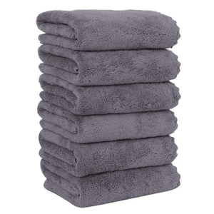 6 Pack Premium Hand Towels - Quick Drying - Microfiber Coral Velvet Highly Ab... - Picture 1 of 7