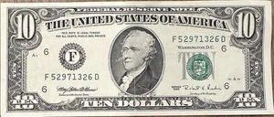 Series 1995 $10 Ten Dollar Bill Atlanta Federal Reserve Excellent Condition - Picture 1 of 2