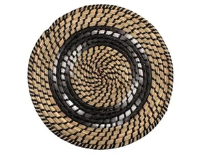 Set H&H New 6 Round Placemats, Seagrass, Colored, 38 Cm - Picture 1 of 3