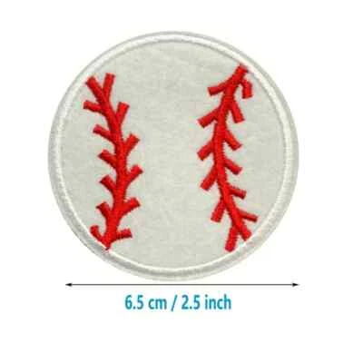 Baseball Iron on Patch 2 1/2 inch - Image 1 of 4