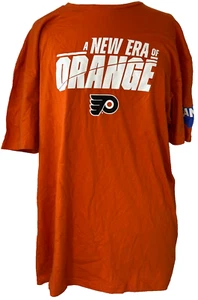 Philadelphia FLYERS Logo A New Era of Orange Mens Adult S & XL Orange Shirt - Picture 1 of 5