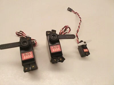 Vintage FMA Servos (2) S355 & (1) S90 RC Airplanes - Image 1 of 4