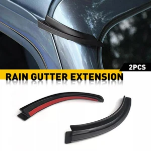 Water Rain Gutter Extension For Jeep Wrangler JL 2018-21 Gladiator JT 2020-2021 - Picture 1 of 10