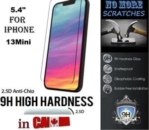 2.5D 9H REAL Tempered Glass Screen Protector iPhone 13Mini 5.4" 13 Mini vitre - Photo 1 sur 5