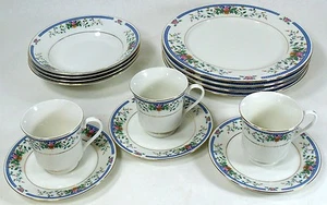 14 Pc Set China Pearl Nancy Dishware Pattern #39042 Plates Bowls Cups 0051010 - Picture 1 of 10