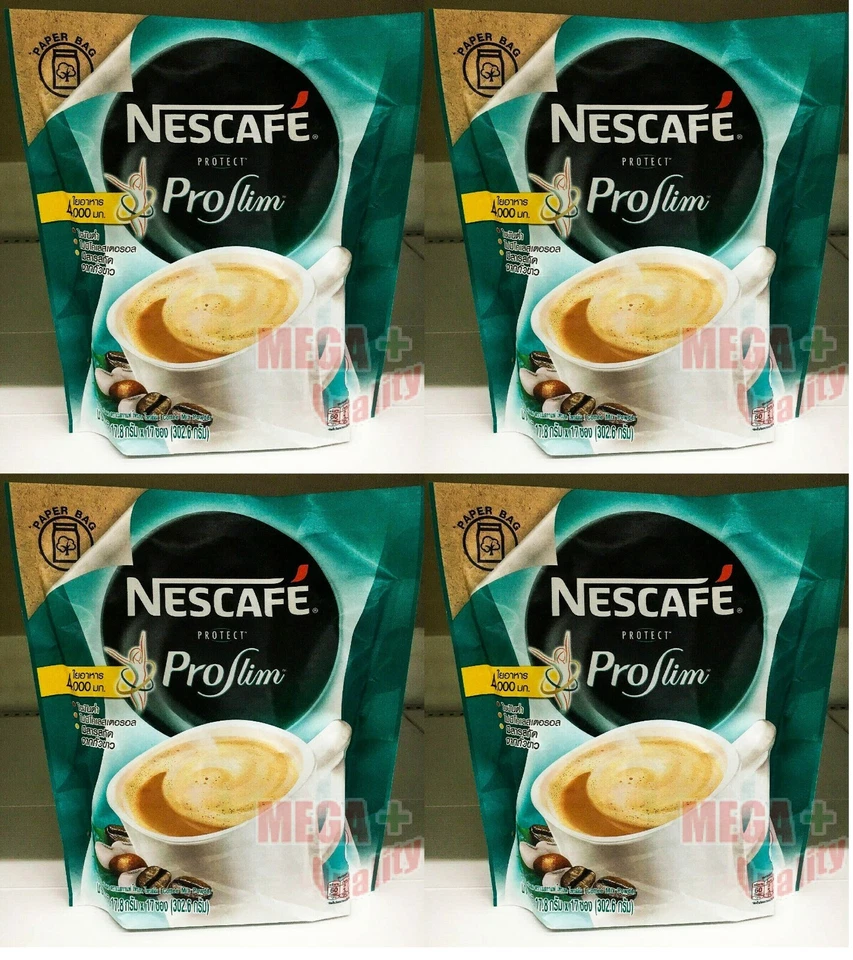 17x Nescafe Protect PROSLIM Instant Coffee Mix Fiber Bean Diet Weight Loss Shape