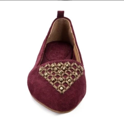 Zapatos planos Latigo para mujer Unity gamuza cuero punta ciruela talla 7,5” Foto 1 de 4