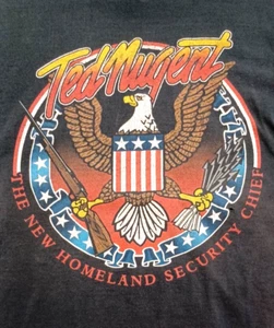 Camiseta Ted Nugent 2005 Tour L "The New Homeland Security Chief" Camiseta De Colección - Imagen 1 de 12