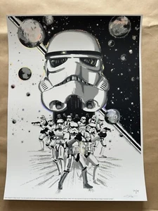 Star Wars Stormtrooper ‘Copy of a' Holofoil Signed Screen Print Art By Raid71⭐️ - Picture 1 of 11