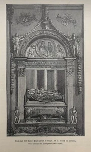 Carlo Marsuppini - tomba - Grab - Kanzler der Republik Florenz - Humanist - Picture 1 of 4