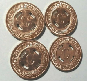 CANTON CITY LINES Good for one BUS Fare OHIO LetterC NICKEL Transit token OH125N - Picture 1 of 2