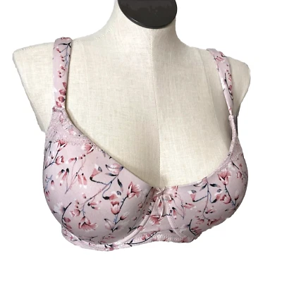 Laura Ashley Women Bra Sz 38DD Padded Underwire Adjustable Straps Lace Floral - Image 1 of 4