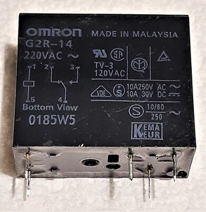Omron Power Relays G2R-14-AC220 General Purpose SPDT 10A 220VAC PCB Mount pins - Picture 1 of 4