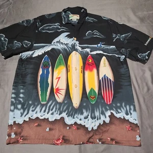 Paradise Found Hawaiian Shirt Mens Large Surf Tiki Beach Wave all over print - Picture 1 of 7