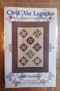 NEW! Civil War Legacies Quilt Pattern #260 "Little Annie" sz 26x36 - Picture 1 of 3
