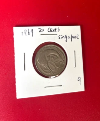1969 Singapore 20 Cents Vintage World Coin - Nice World Coin !!! - Image 1 of 2