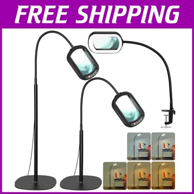 Rectangular 10X Magnifying Glass with Hands-Free LED Light for Detailed Work - Image 1 of 4