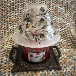 Juego de velas Yankee tarro de vidrio pantalla, vela y base de hierro fundido diseño de piña - Imagen 1 de 7