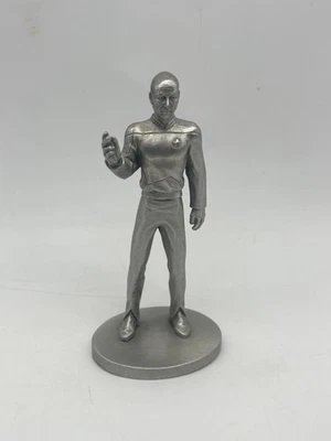 Figura Star Trek Capitán Picard Rawcliffe Peltre 3 1/2" 1993 Próxima Generación Foto 1 de 4