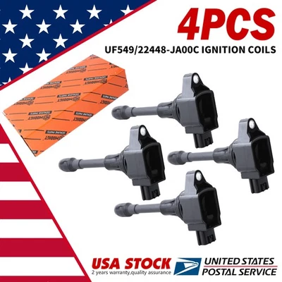 4x bobinas de encendido confiables UF549 para Nissan NV350 Urvan Pathfinder 22448-JA00C Foto 1 de 4